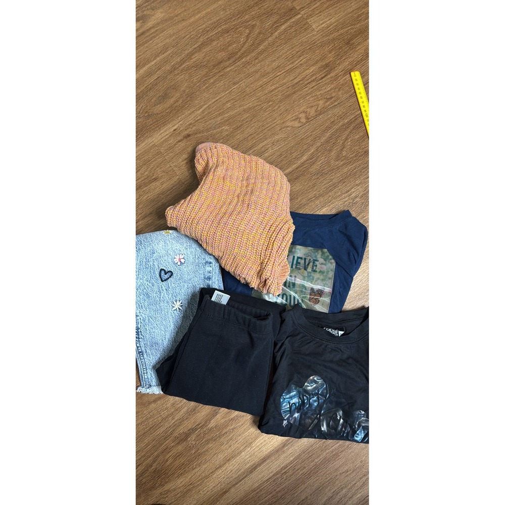 Girls‎ Cat & Jack Clothing Bundle 5pc Cardigan Embroidered Jeans Leggings Tees